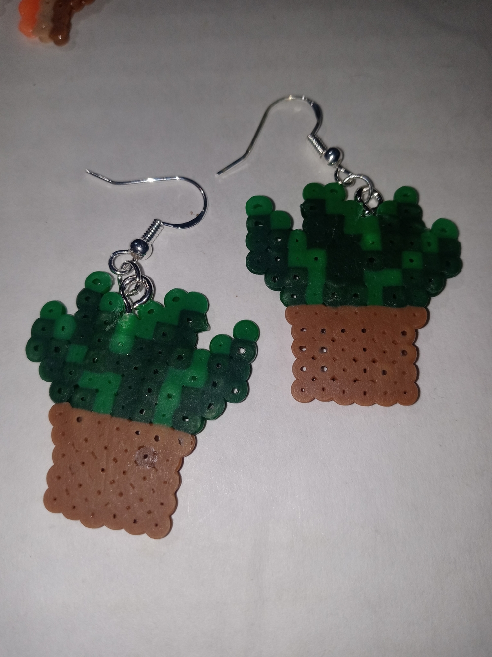 Green Cactus Pot Kids Earrings – Cute Plant Charm Jewelry